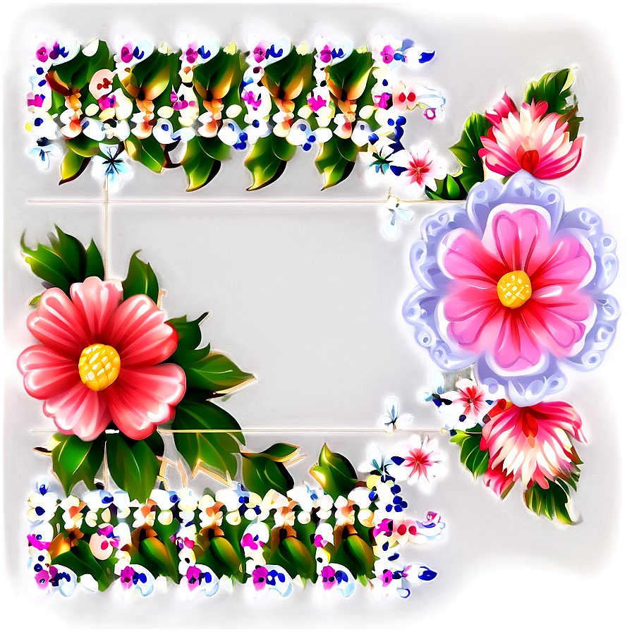 Floral Pattern Border Png Iit8 PNG