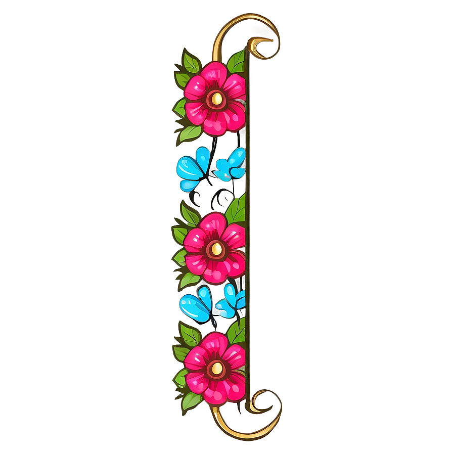 Floral Pattern Border Png Kdd48 PNG