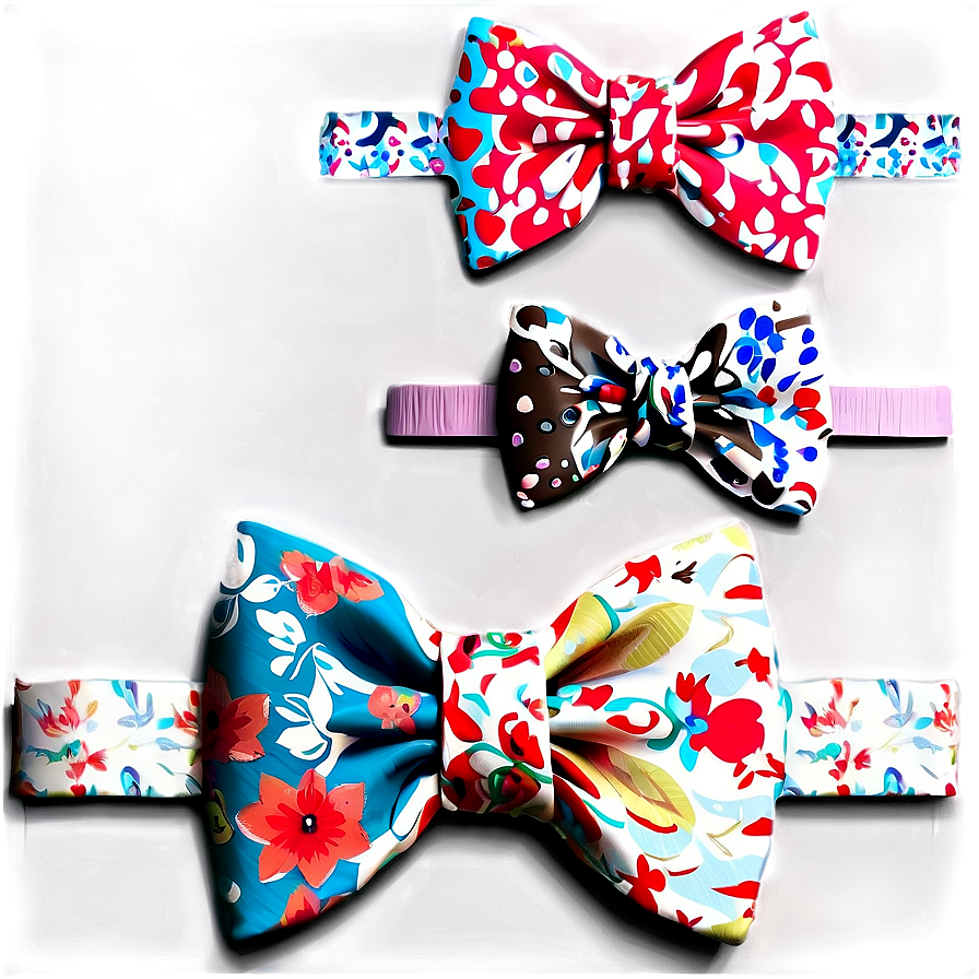 Floral Pattern Bow Tie Png 15 PNG