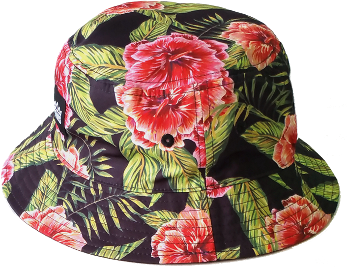 Floral Pattern Bucket Hat PNG
