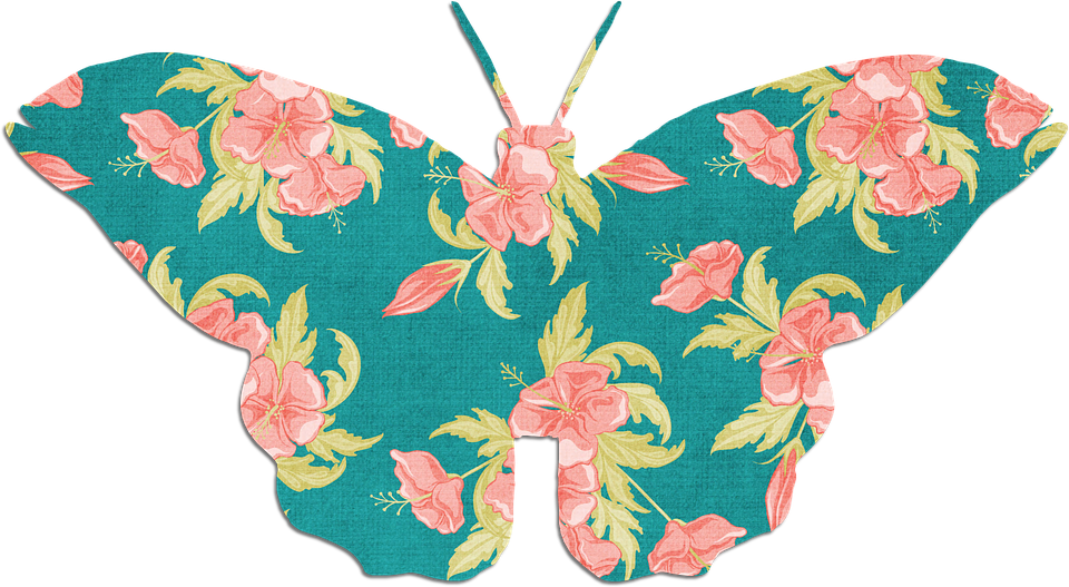 Floral Pattern Butterfly PNG