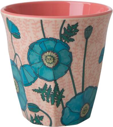 Floral Pattern Ceramic Mug PNG