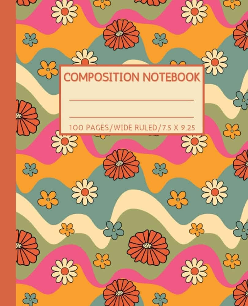 Floral Pattern Composition Notebook Cover Wallpaper