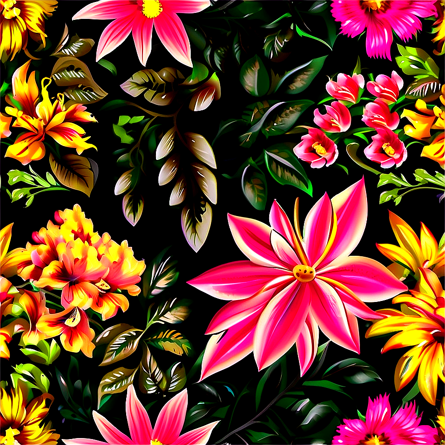 Floral Pattern Design Png Qta PNG