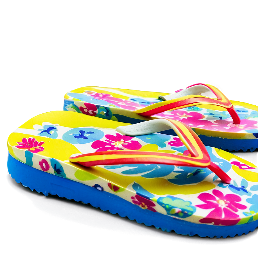 Floral Pattern Flip Flop Png Lfl PNG