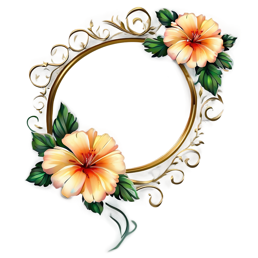 Floral Pattern Frame Png Wjo91 PNG