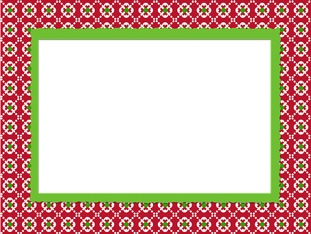 Floral Pattern Frameon Red Background PNG
