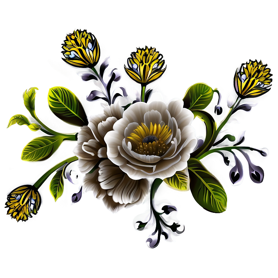 Floral Pattern Illustration Png Esf PNG
