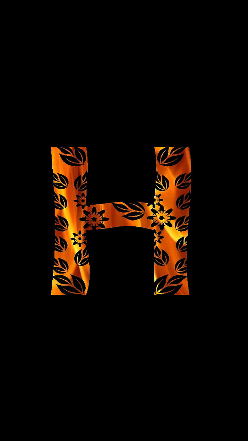 Floral Pattern Letter H Wallpaper