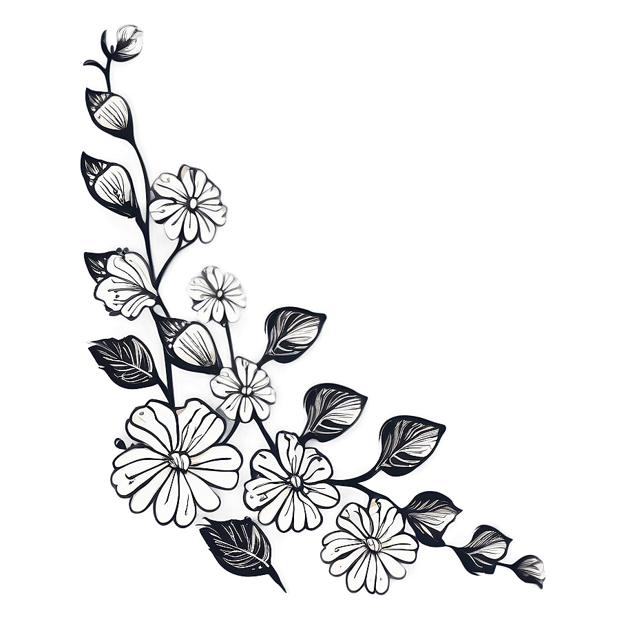 Floral Pattern Outline Png Soh57 PNG