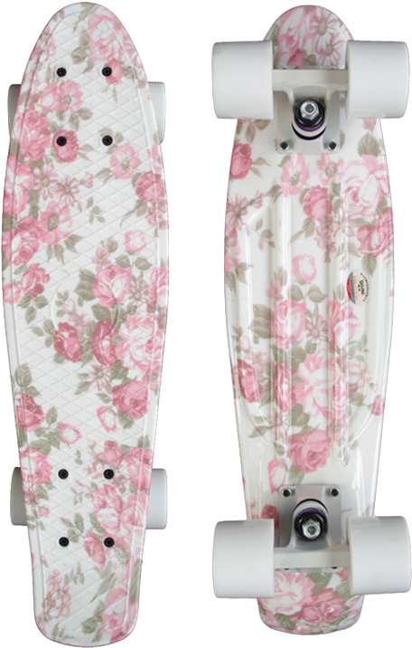 Floral Pattern Penny Skateboard PNG