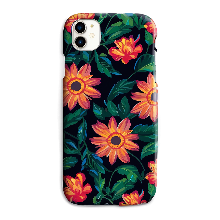 Floral Pattern Phone Case Png Onn PNG