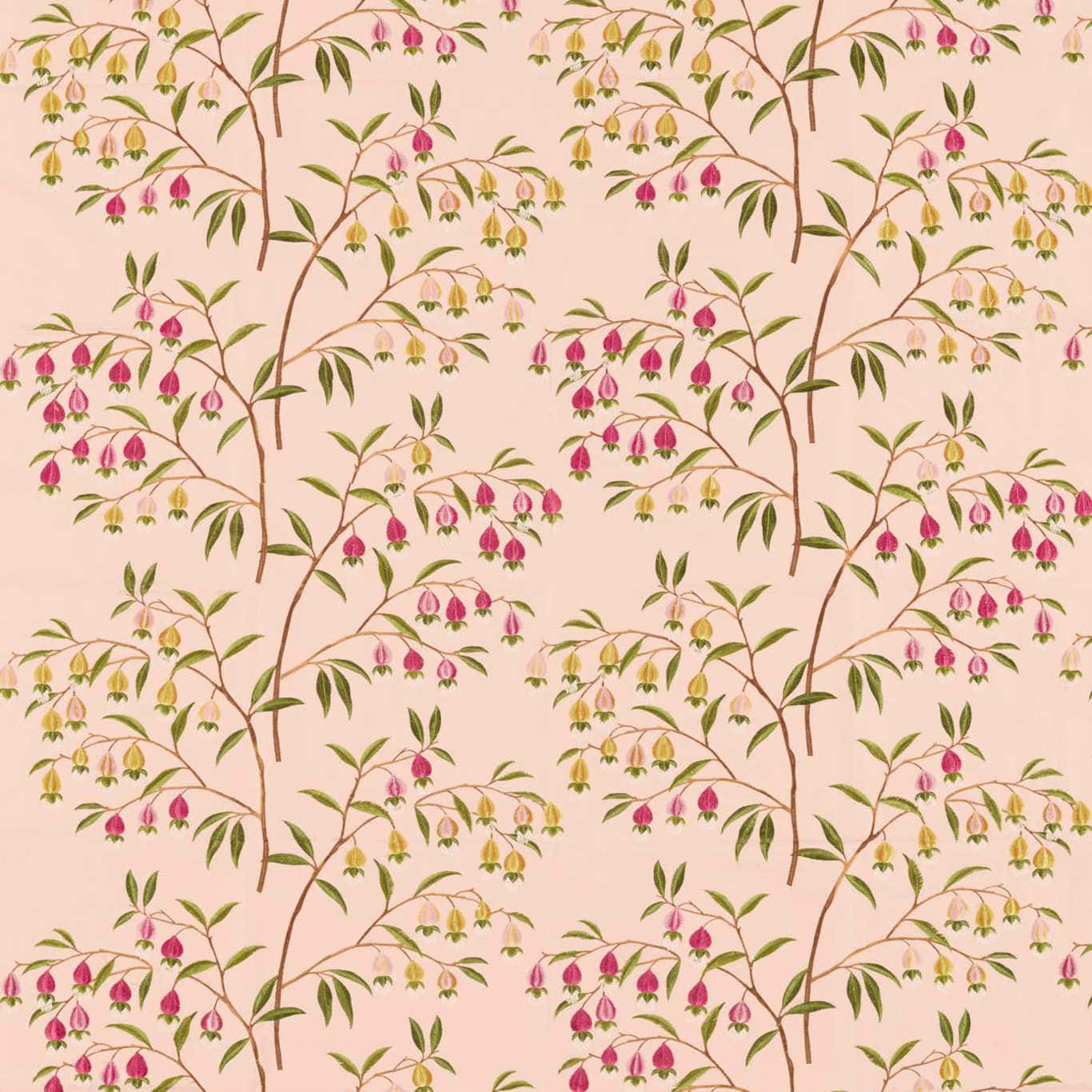 Floral Pattern Pink Background Wallpaper