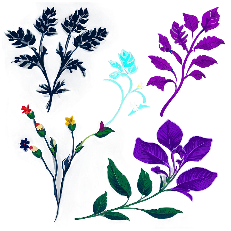 Floral Pattern Silhouette Png 06202024 PNG