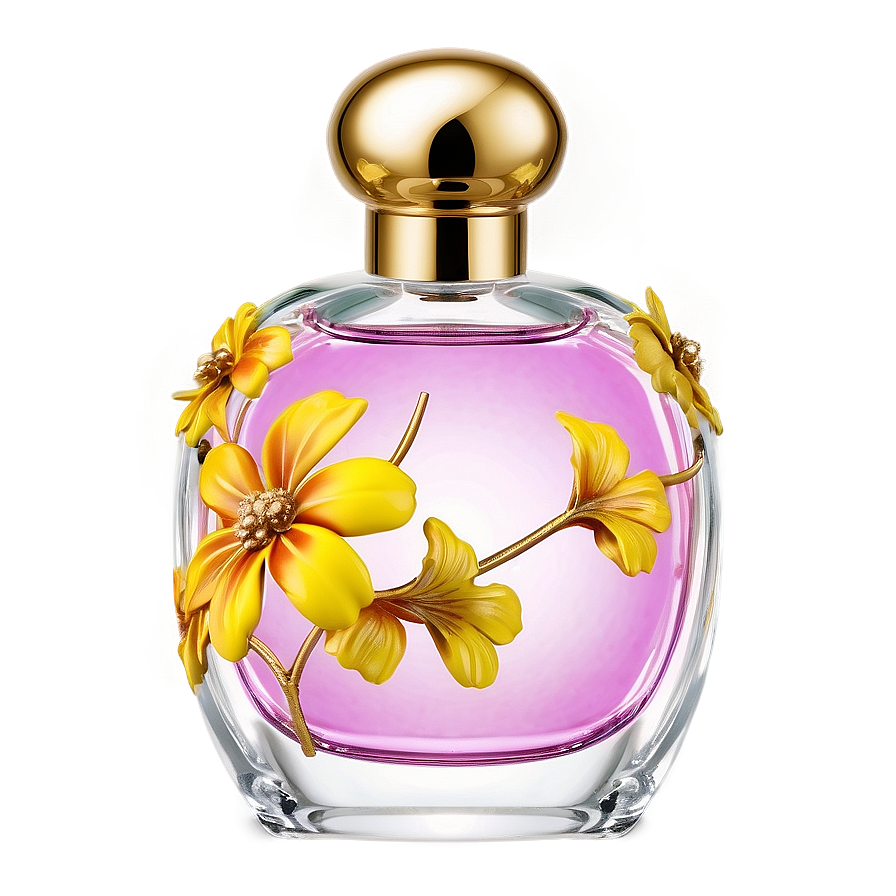 Floral Perfume Bottle Png 45 PNG