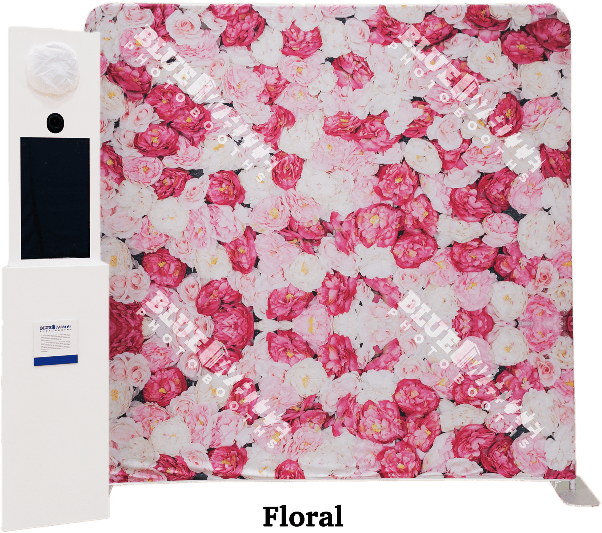Floral Photobooth Backdrop Design PNG