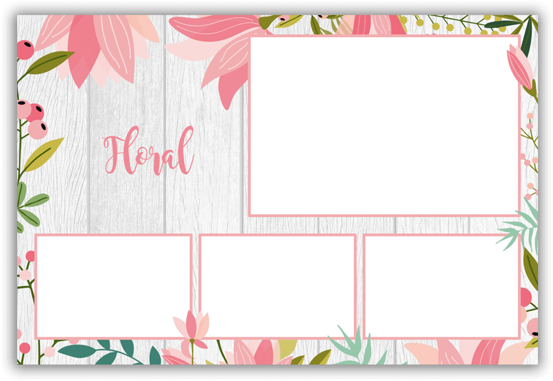 Floral Photobooth Template PNG