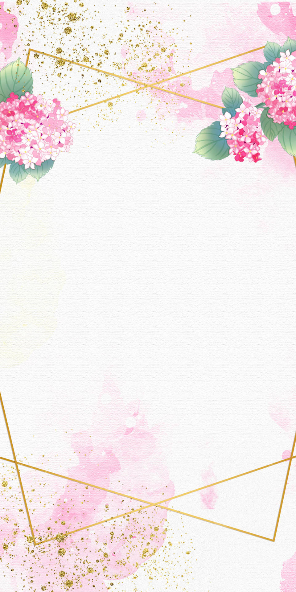 Floral Pink Border Phone Wallpaper