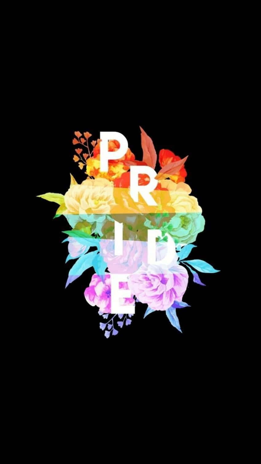 Floral_ Pride_ Lettering Wallpaper