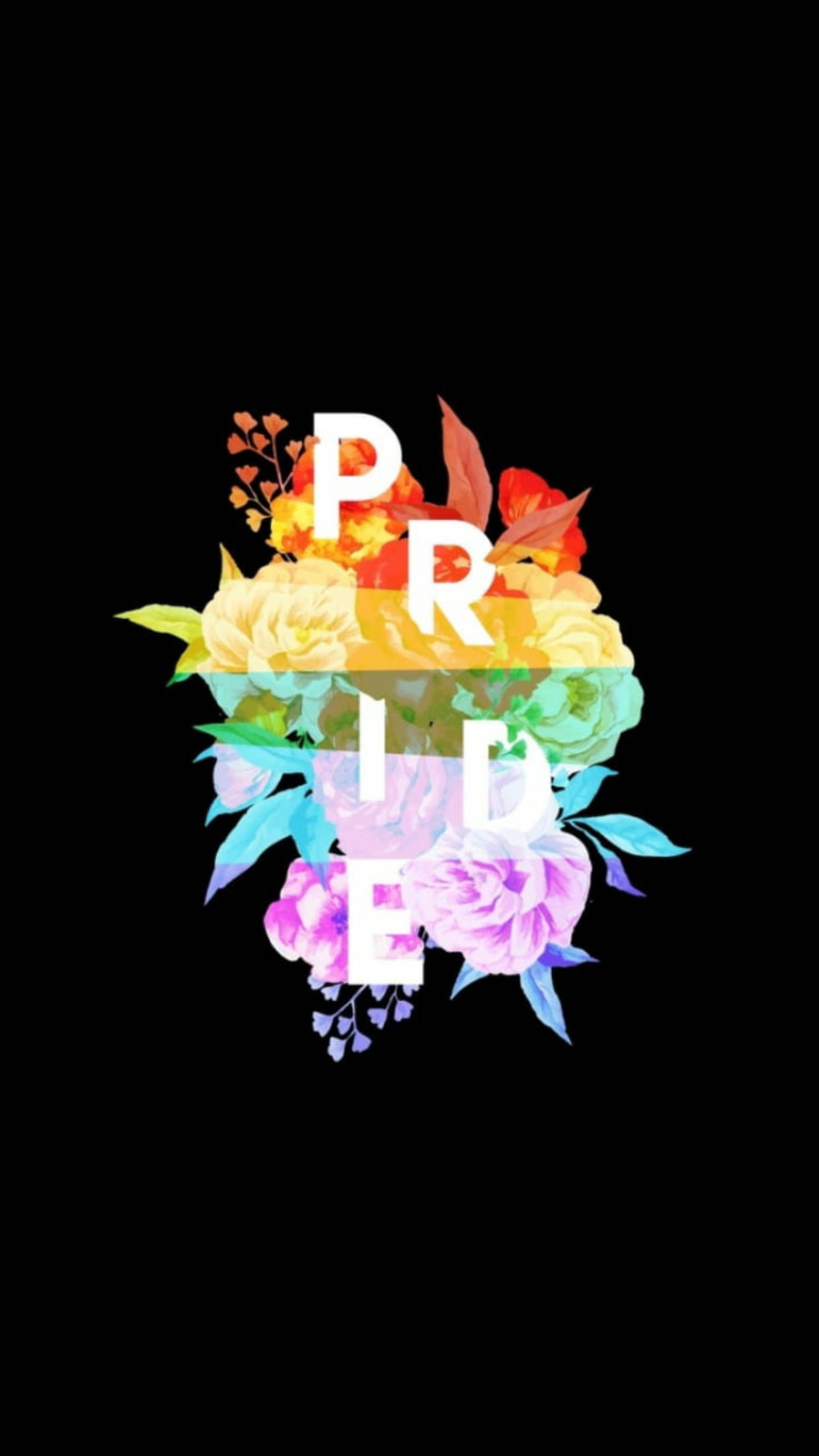 Floral Pride Lgbt Phone Wallpaper