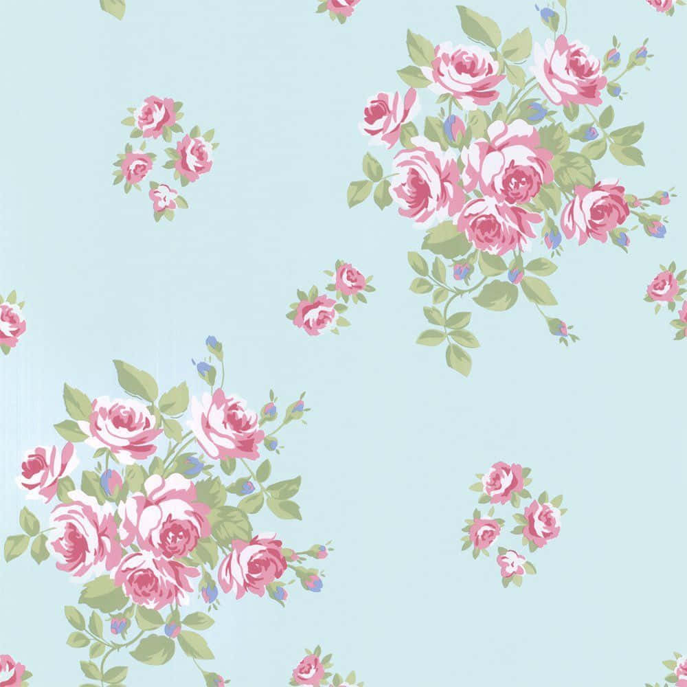 Beautiful and Colorful Floral Print Wallpaper Wallpaper