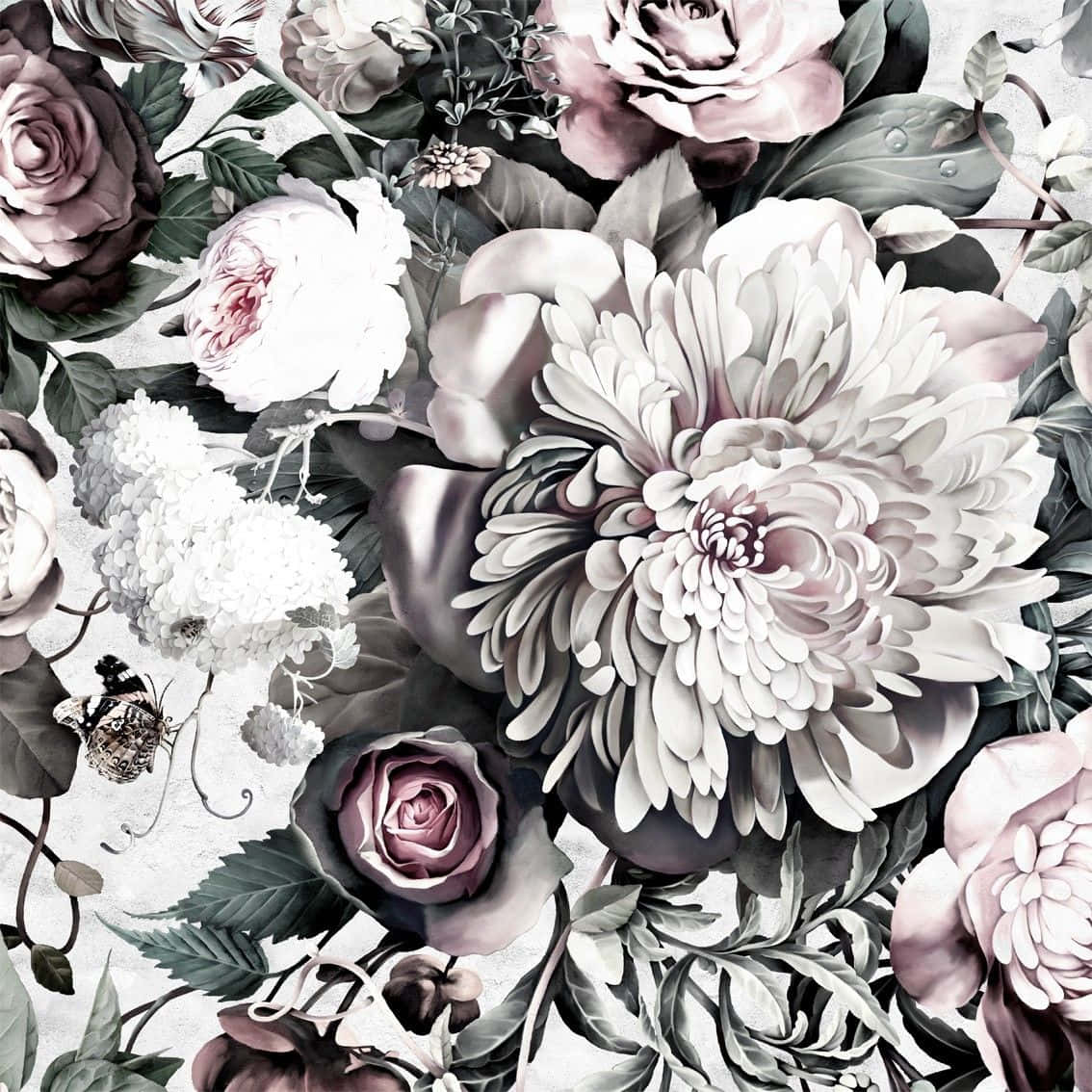 Stunning Floral Print Wallpaper Wallpaper