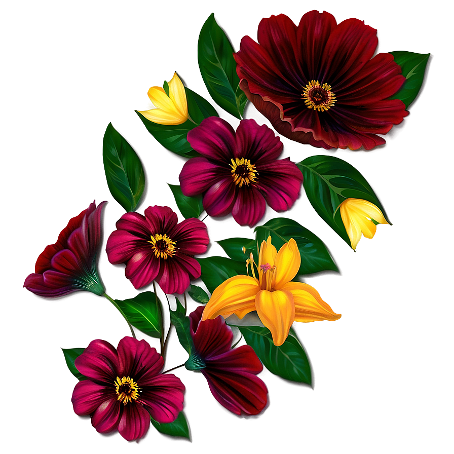 Floral Print Png Txy PNG