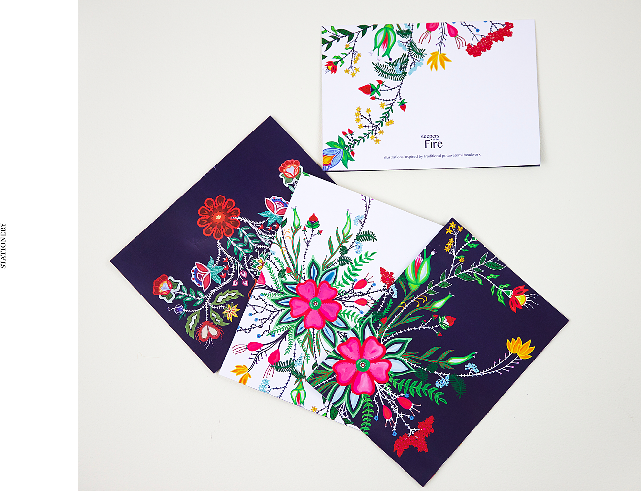 Floral Print Stationery Cards PNG