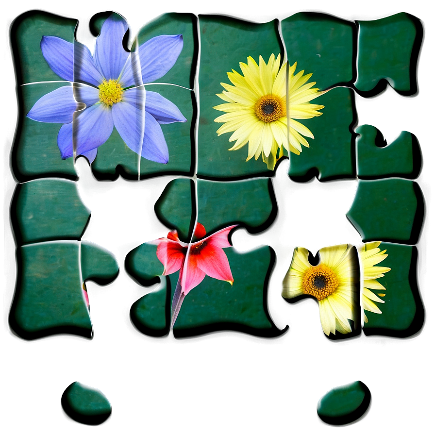 Floral Puzzle Pieces Png Cpa PNG