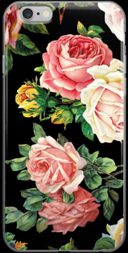 Floral Rose Phone Case Design PNG