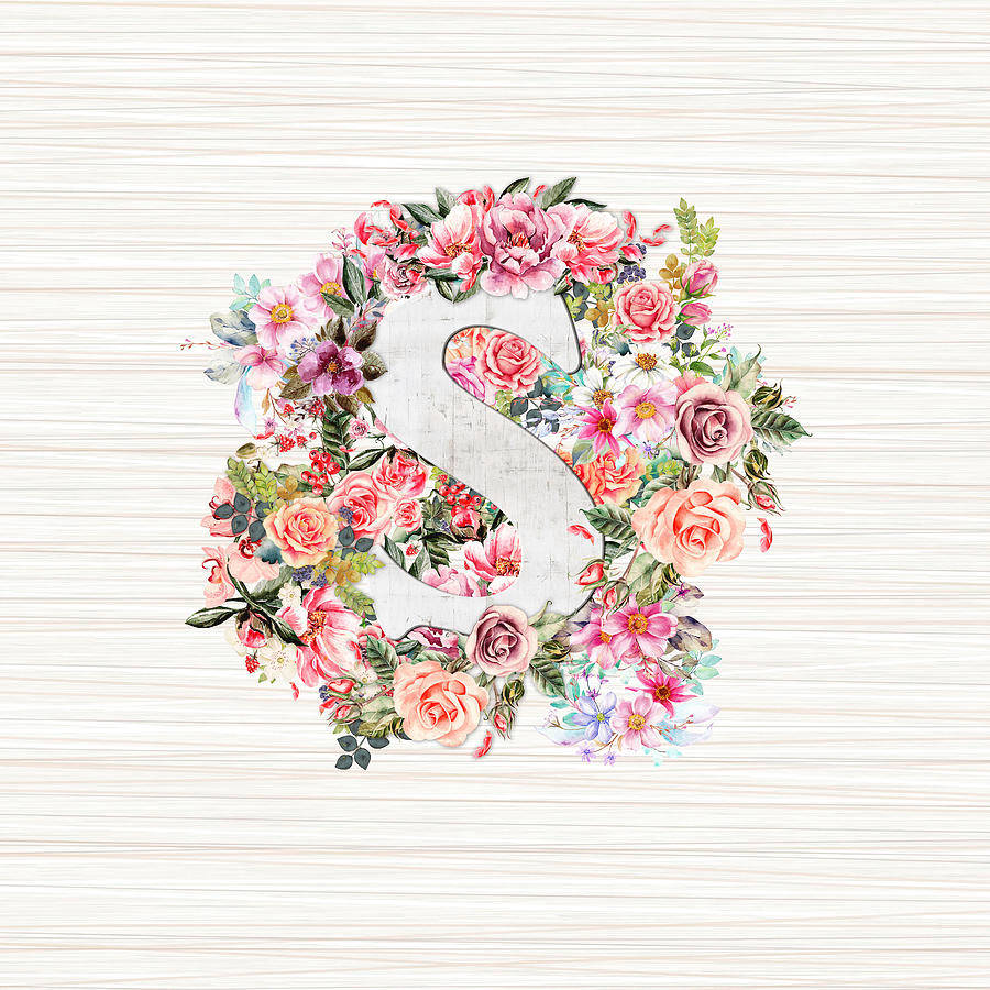 Floral S Letter Wallpaper