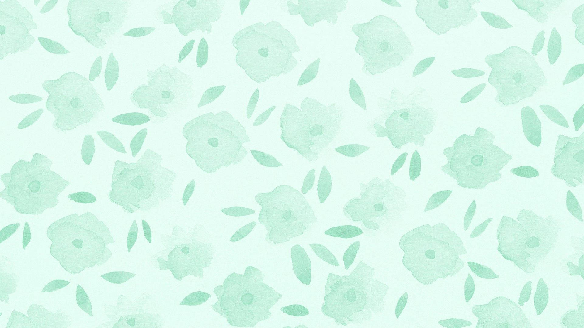 Floral Sage Green Aesthetic Wallpaper