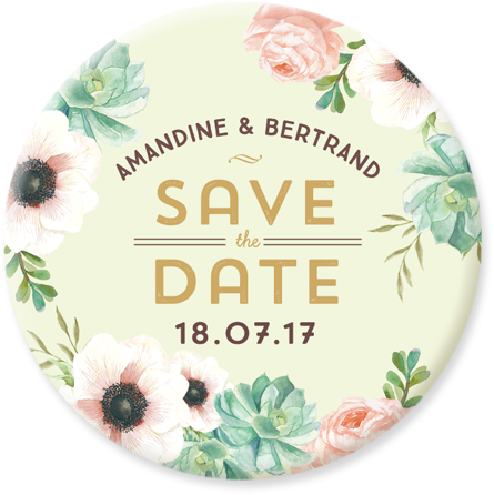 Floral Savethe Date Announcement PNG