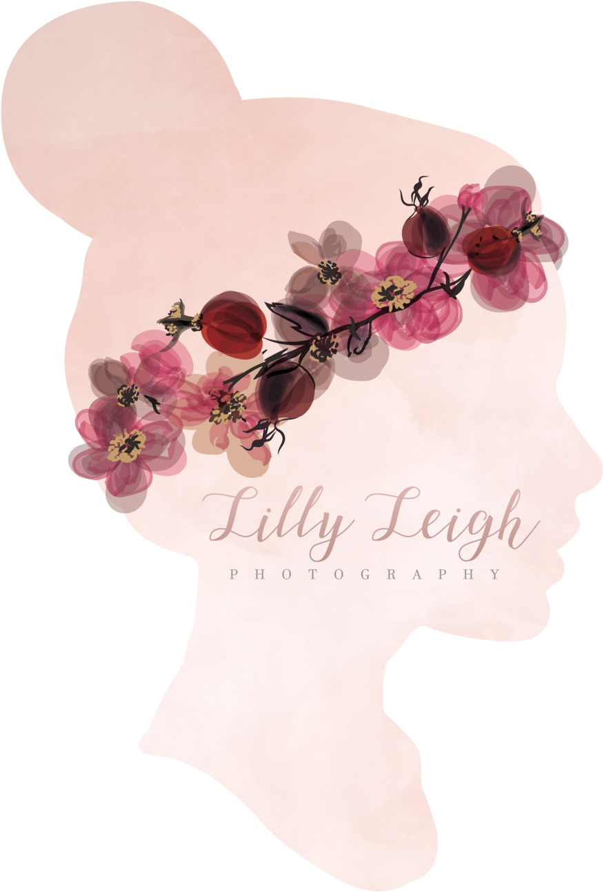 Floral Silhouette Photography Logo PNG