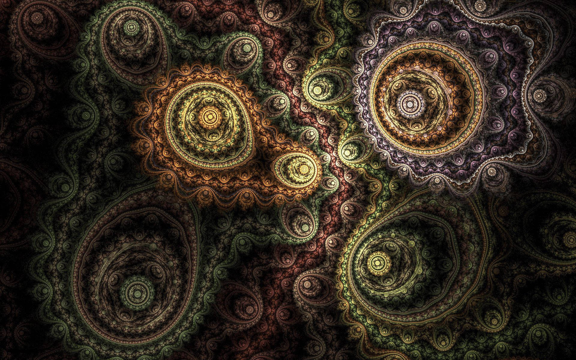 Floral Spiral Pattern Background