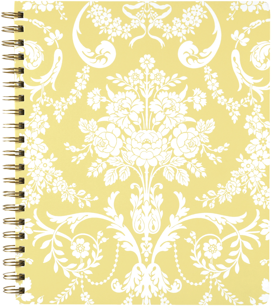 Floral Spiral Pattern Notebook PNG