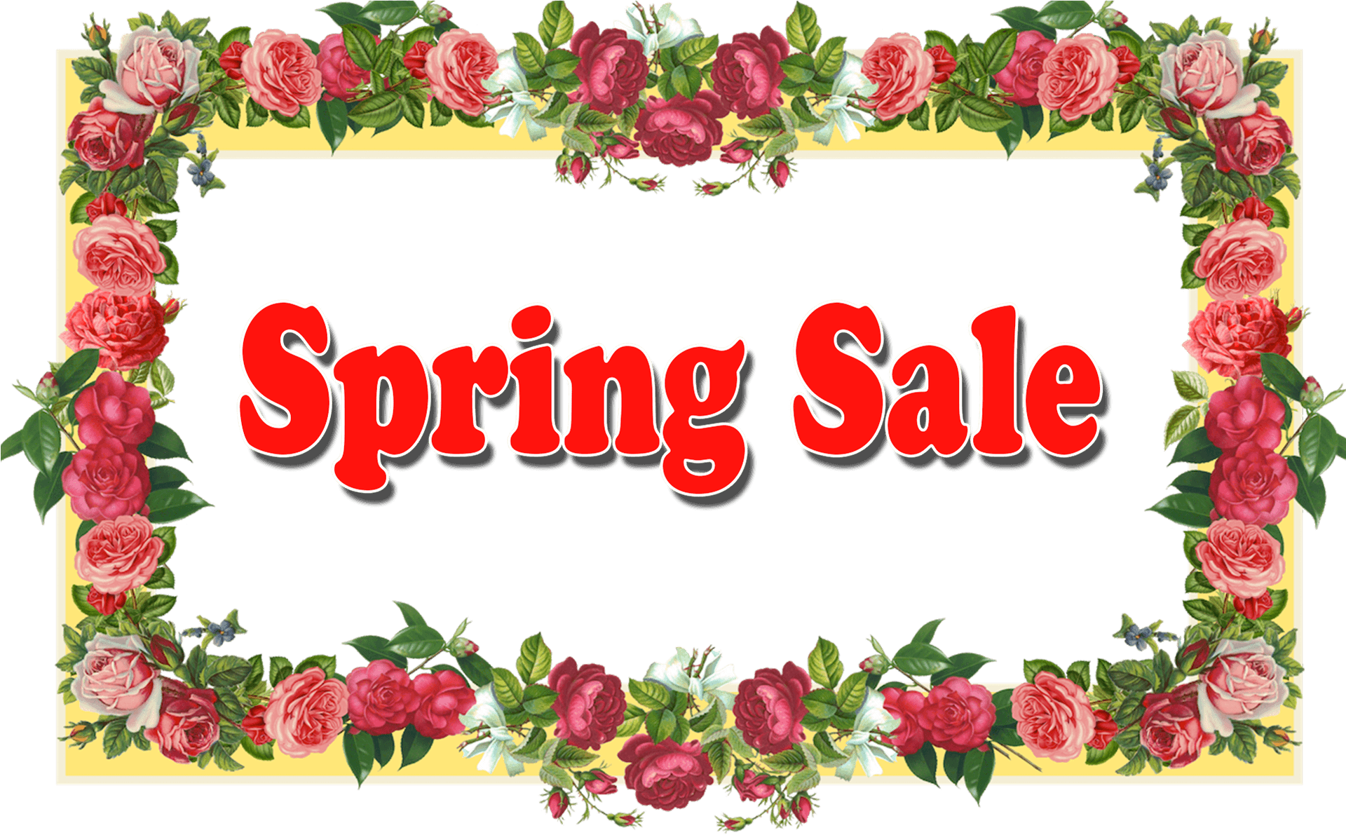 Floral Spring Sale Graphic PNG