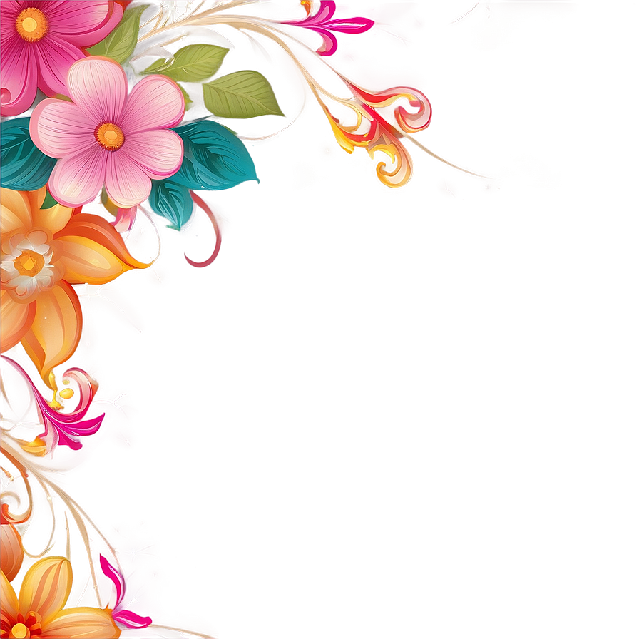 Floral Swirl Transparent Png Djw22 PNG