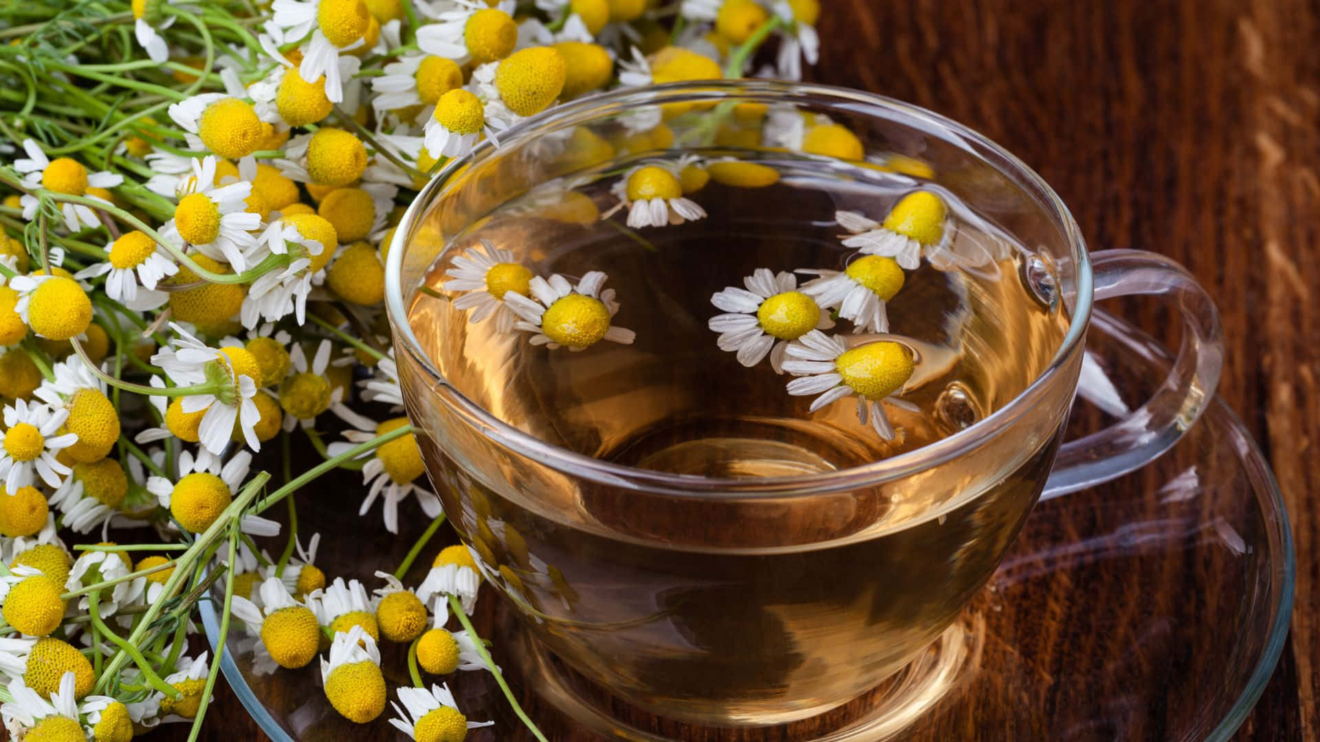 Enchanting Floral Tea in a Delightful Setting Wallpaper