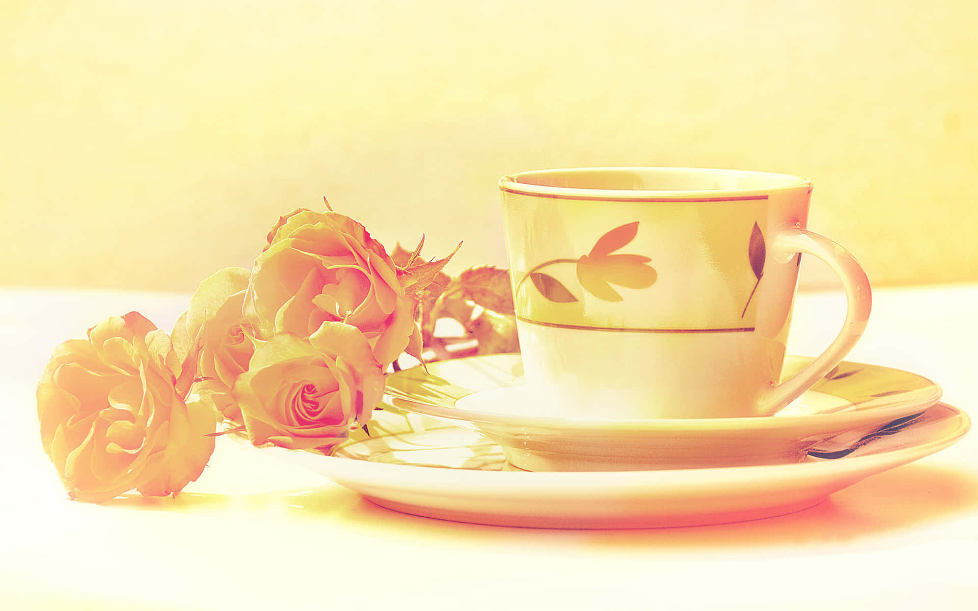 Aromatic Floral Tea with Fresh Blooms Wallpaper