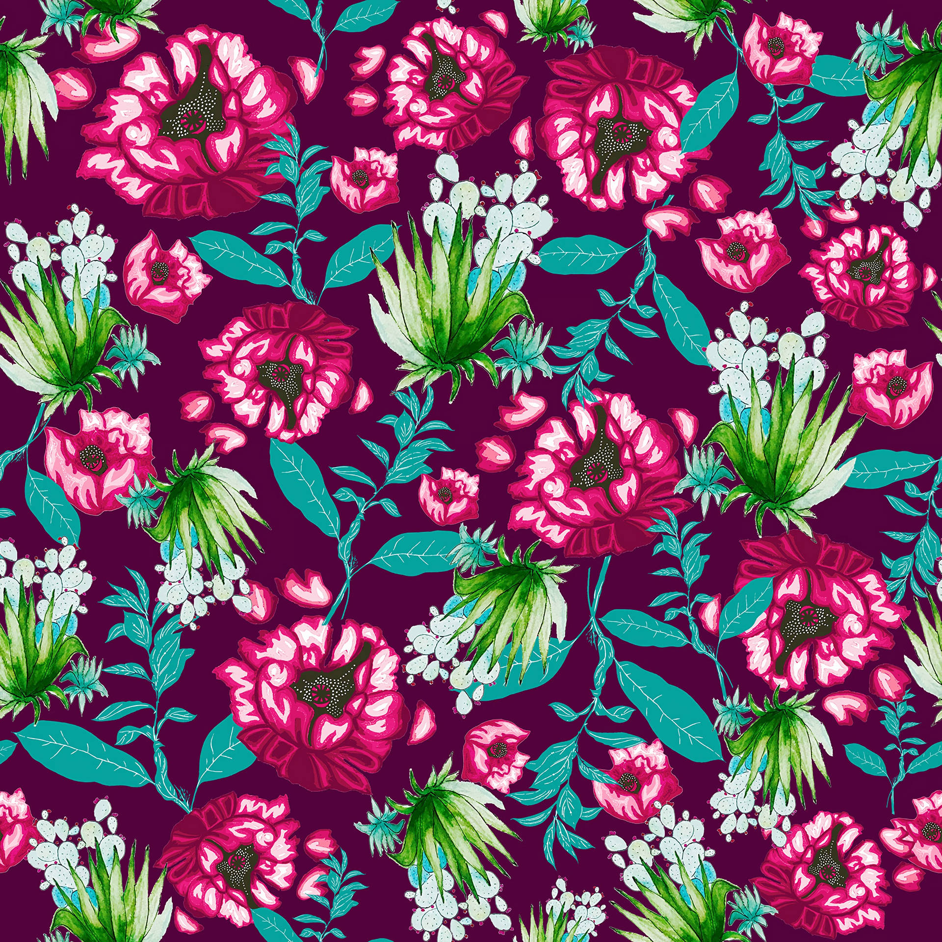 Floral Textured Pattern Background