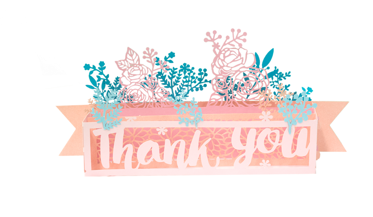 Floral Thank You Banner PNG