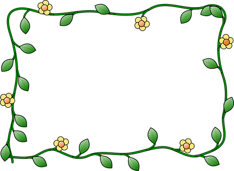 Floral Vine Frame Border PNG