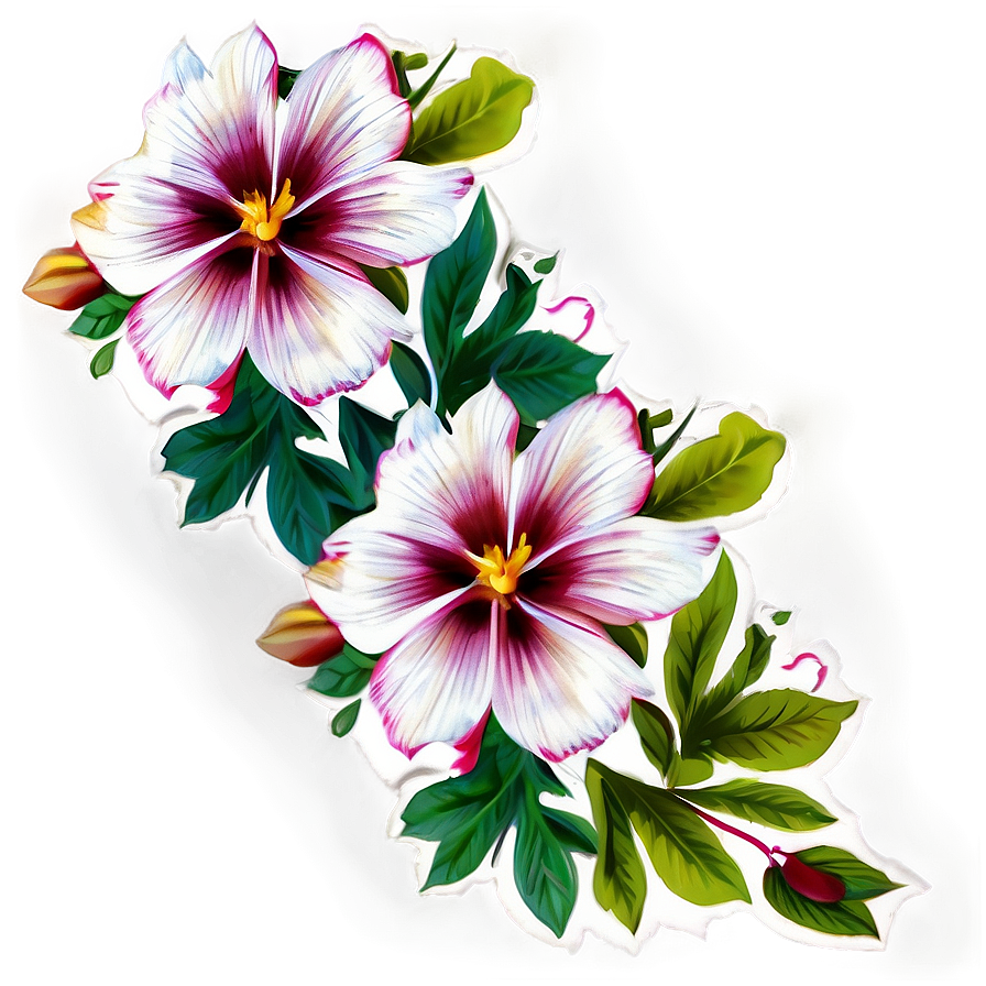 Floral Vintage Print Png Otg PNG