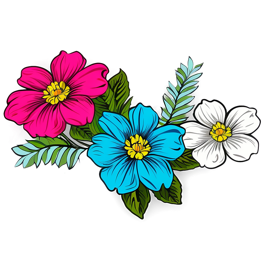 Floral Vintage Print Png Pqn PNG