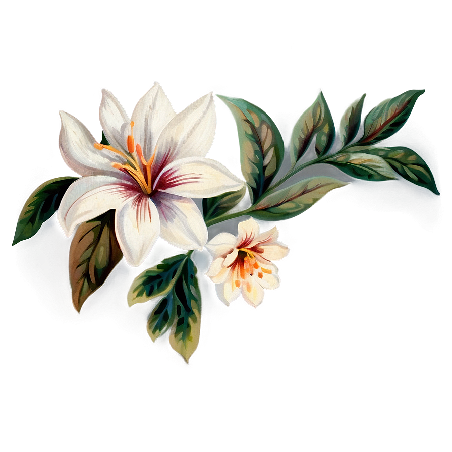 Floral Vintage Print Png Rcm10 PNG