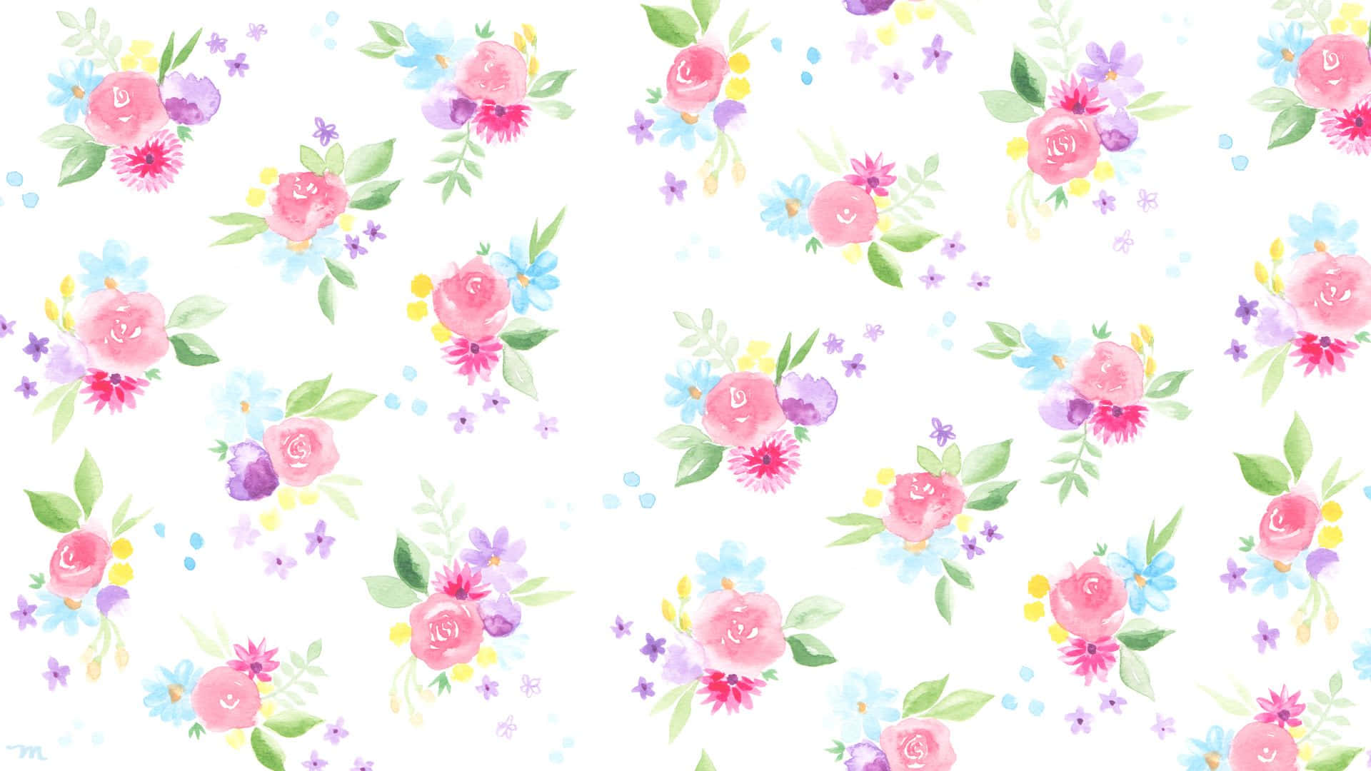 Watercolor Floral Pattern Fabric By Sarah_sass On Spoonflower - Custom Fabric