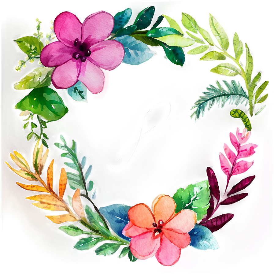 Floral Watercolor Png Ota PNG