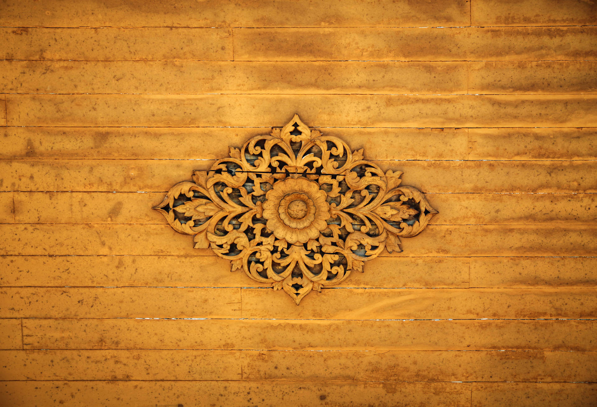 Floral Wood Carving from Yangon Wallpaper