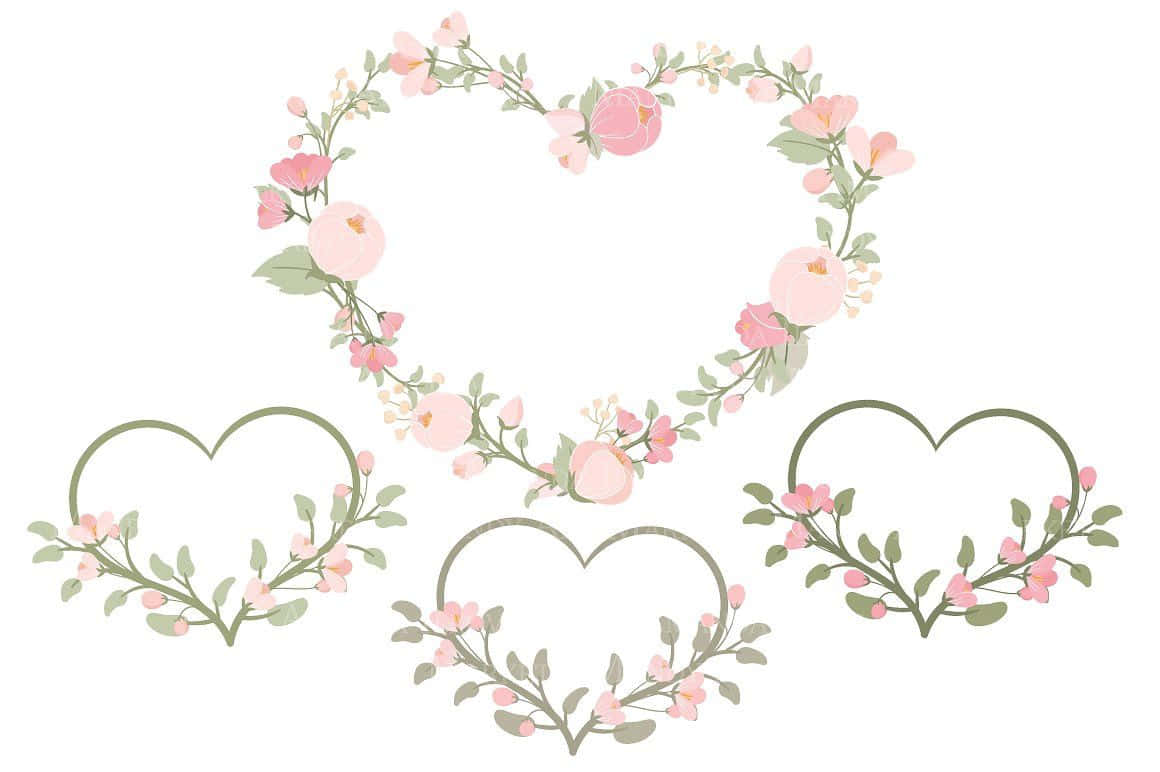 Beautiful Floral Wreath on a Table Wallpaper